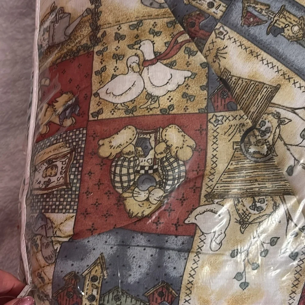 Vintage Kid's Mini Bed Set ducks and cats cottagecore twin bed set. New in bag